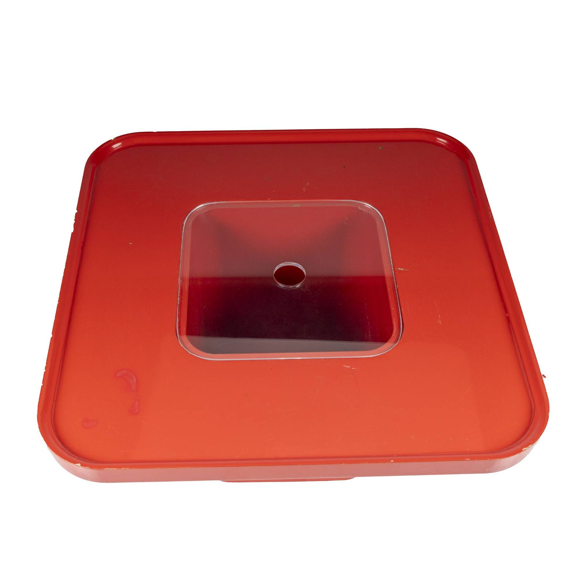 Table de canapé rouge par Peter Ghyczy pour Horn Collection