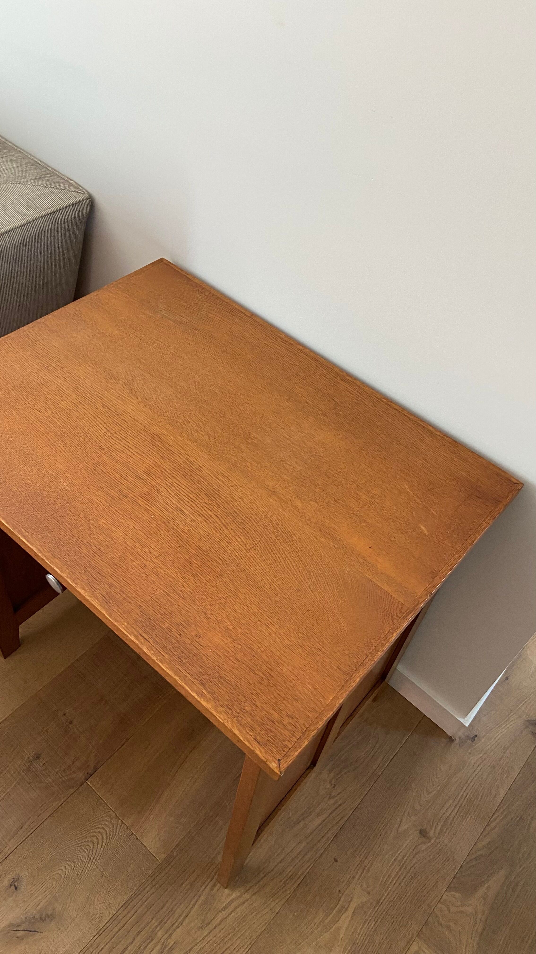 1950s vintage children's desk in light oak