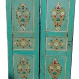 Pair of old painted wooden doors