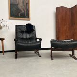 2 "Siesta" armchairs with their ottomans by Ingmar Relling, circa 1970