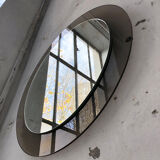 Smoked round design mirror Veca Italy