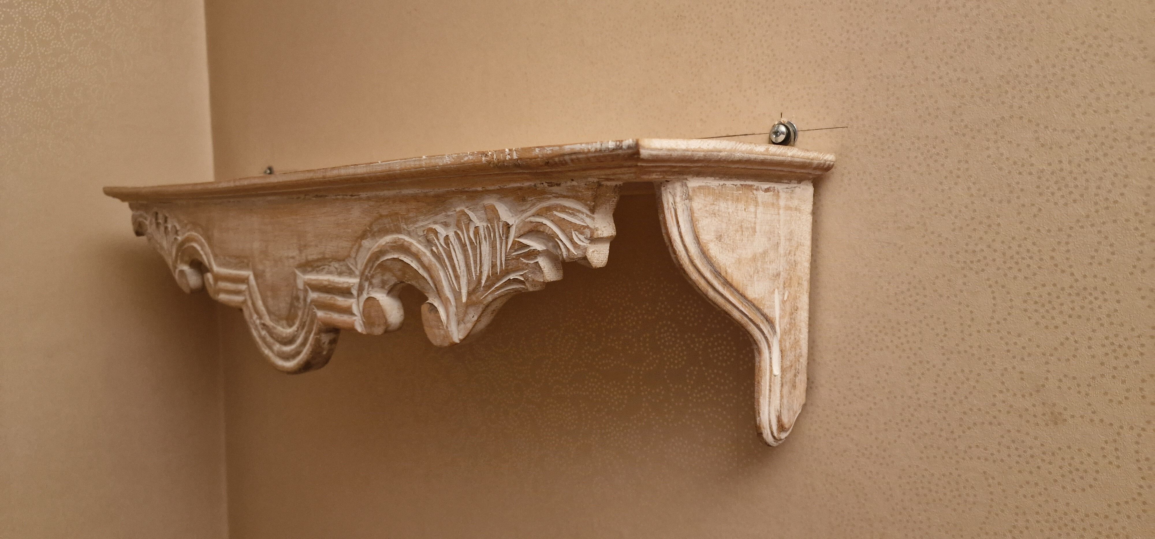White white white wall shelf