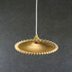 Old opaline pendant lamp painted white and gold - new cable and socket