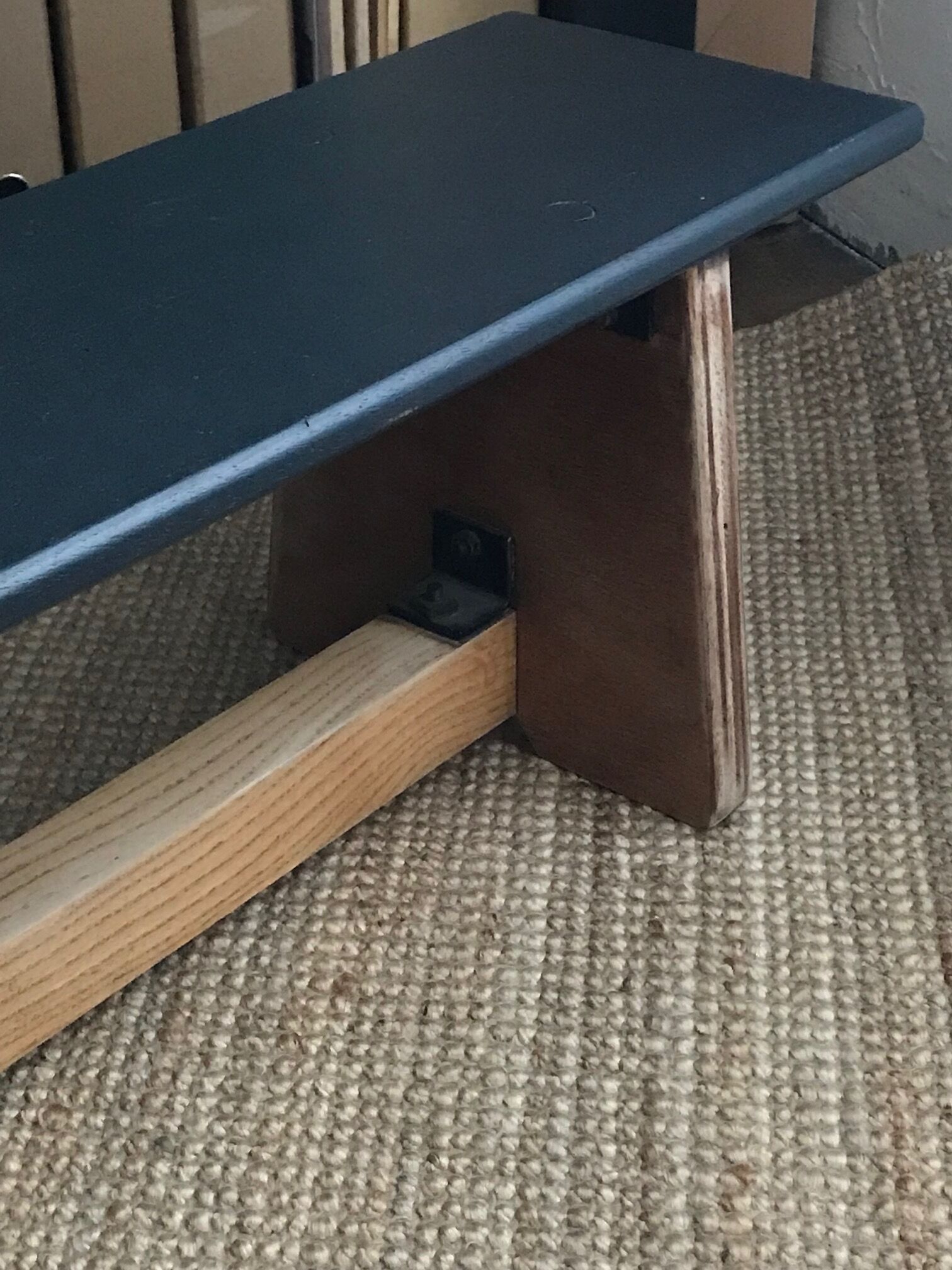 Wooden workshop bench