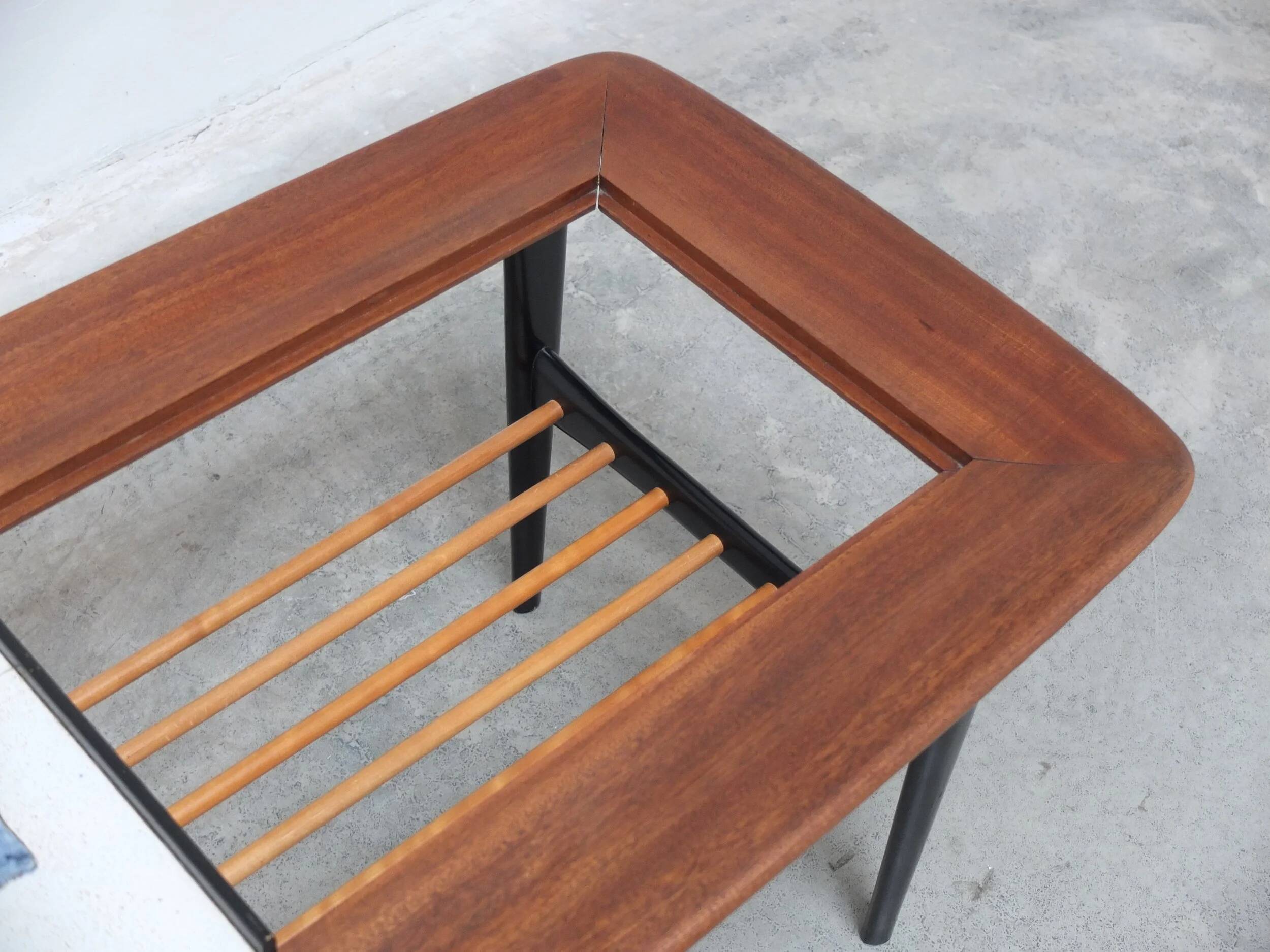 Decorative coffee table with bar by Alfred Hendrickx for Belform, 1950s