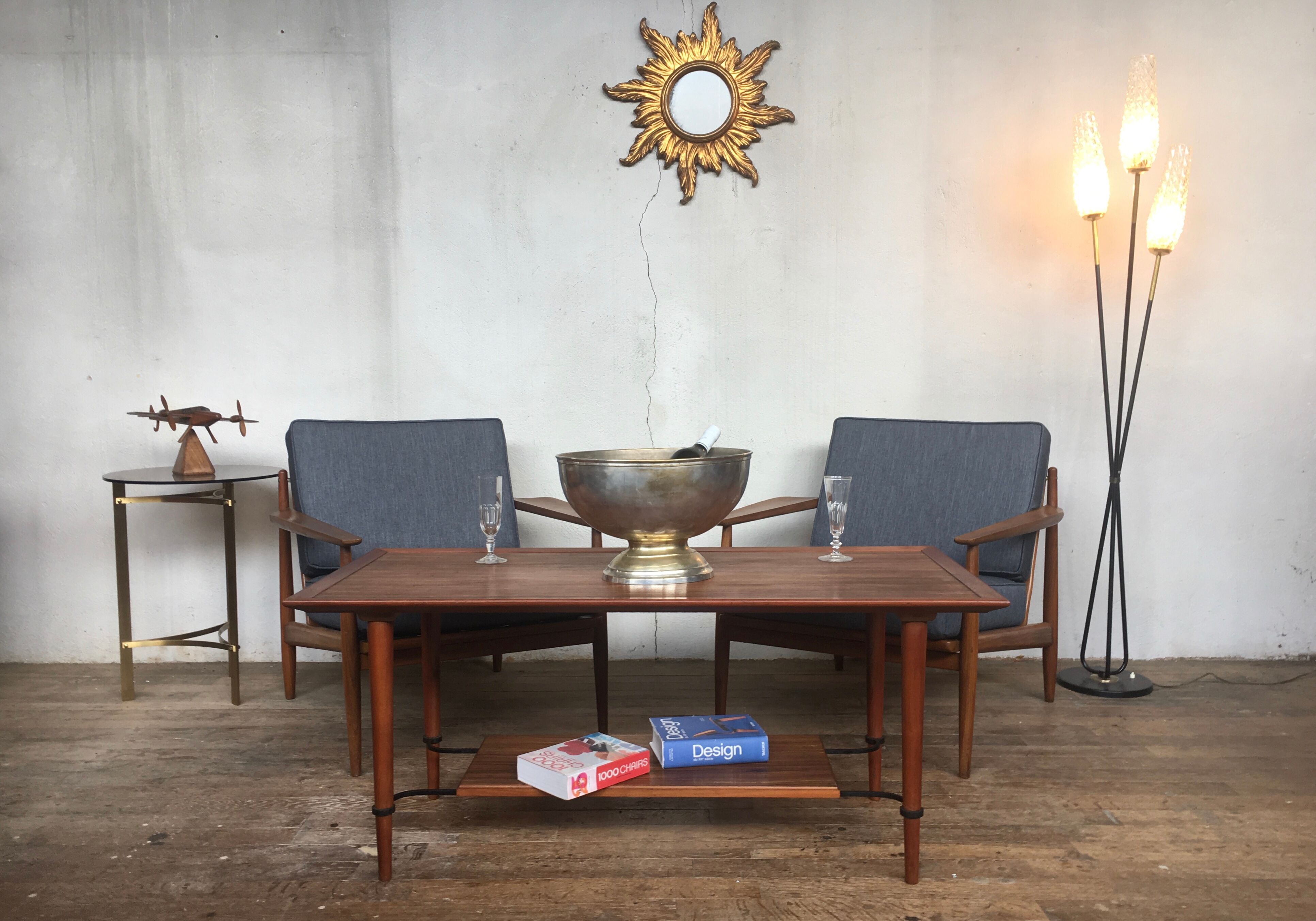 Pair of Chair vintage Scandinavian teak