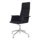 Conference chair, Brunner, with textile cover, black, chrome