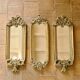 Triptych of gilded mirrors, 19th century, baroque rococo.