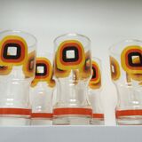 Vintage orange ade glasses 1970