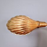 Large Art Deco brass lamp, shell shape, 1930
