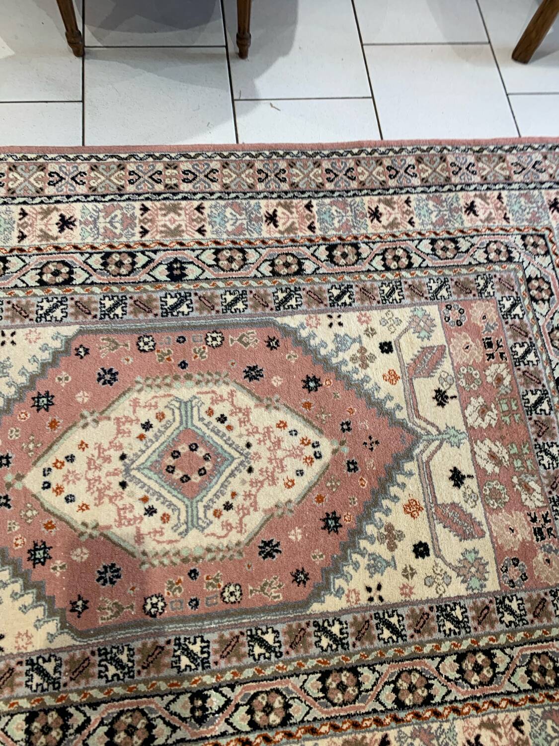 Vintage Persian Oriental Wool Rug