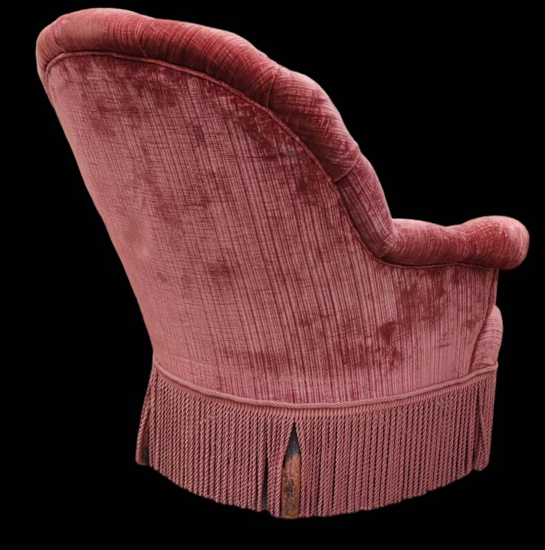 Old Napoleon III toad armchair