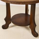 Art Deco Oak two-tiered side table, Belgium 1930's