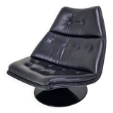 Artifort F511 Lounge Chair by Geoffrey Harcourt in Leather, 1970's