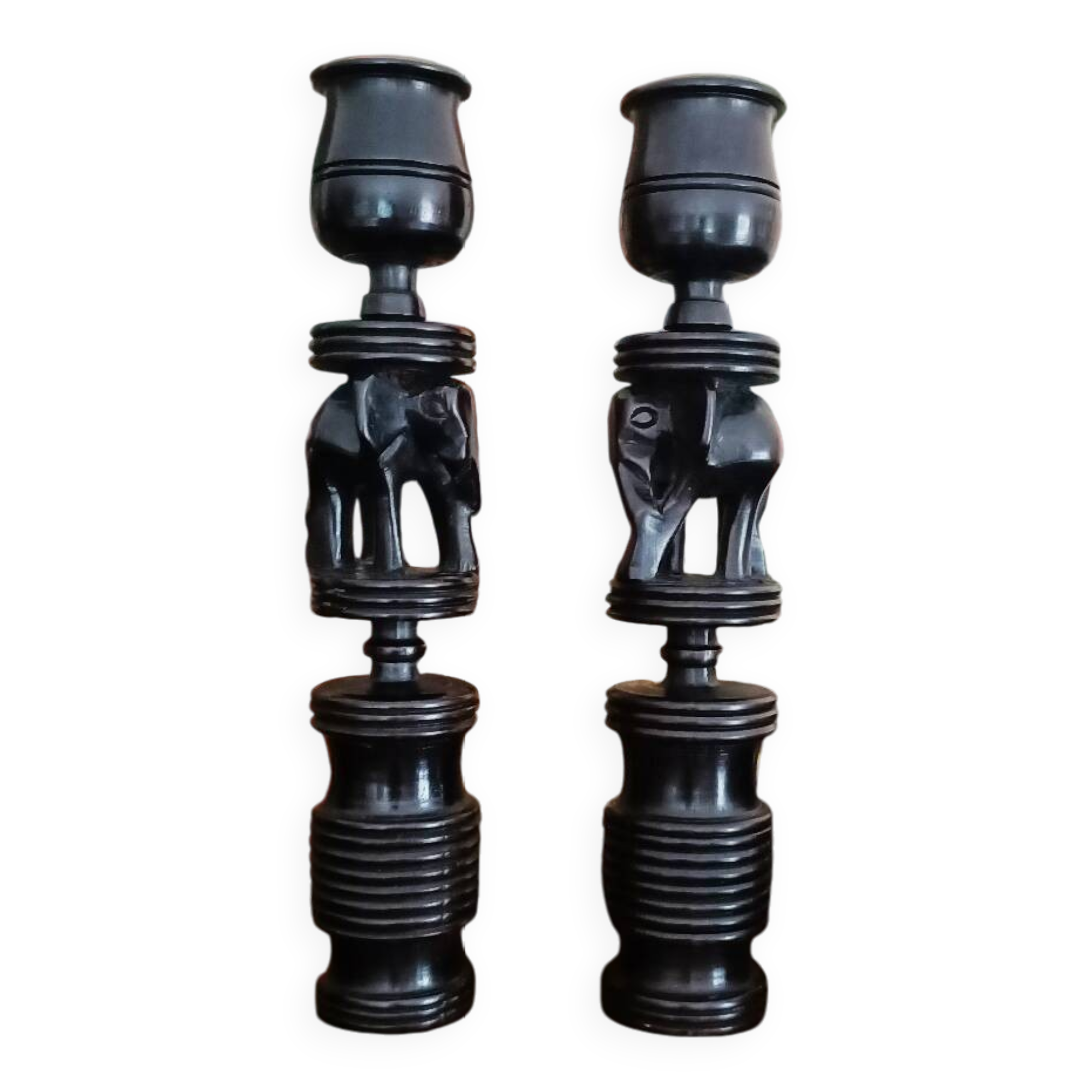 Ebony candlesticks