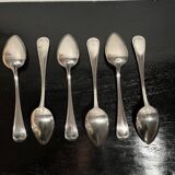 Silver-plated metal soup spoons