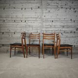 Set of 4 vintage skai chairs