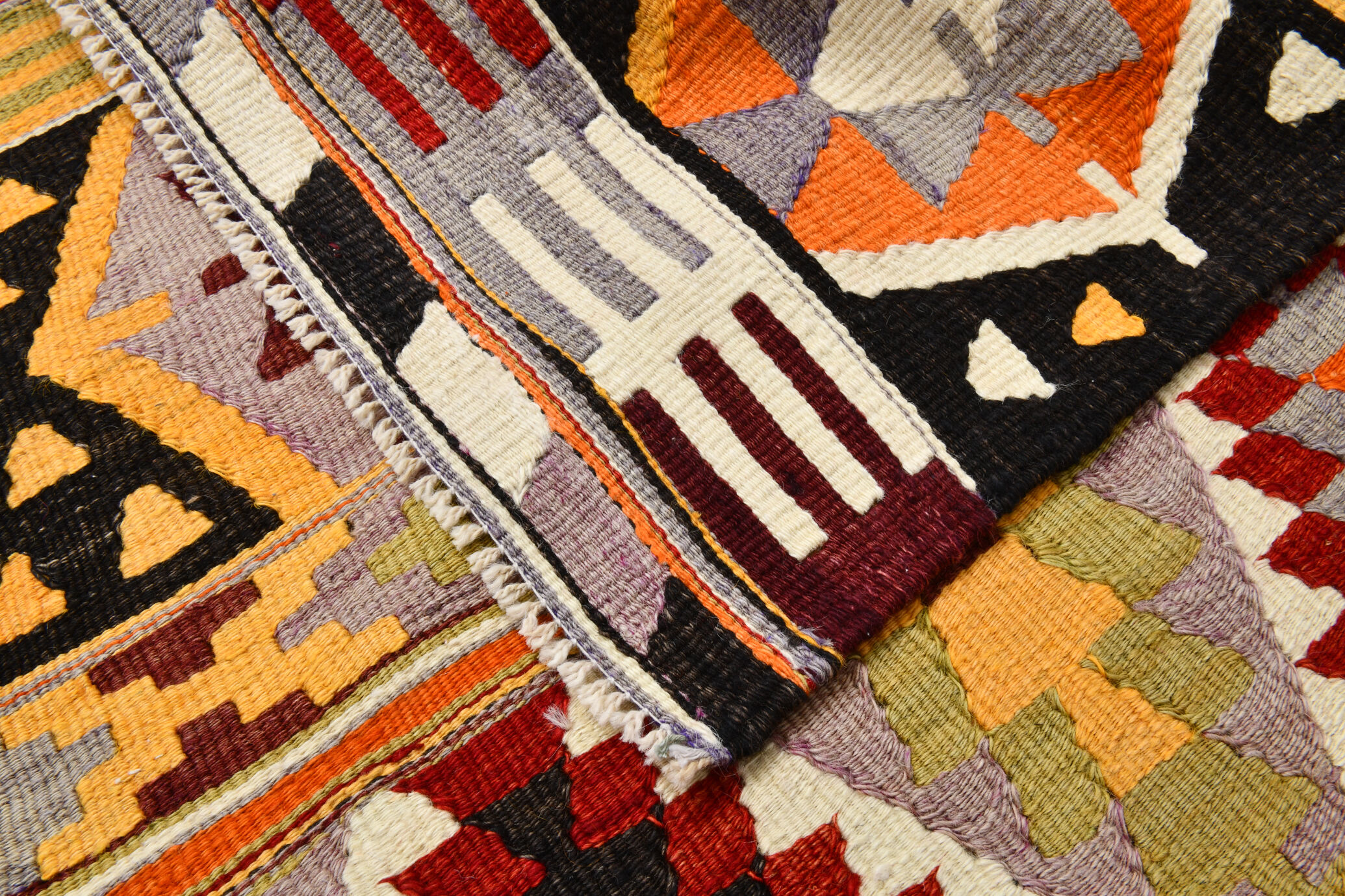 5x7 bold colorful kilim rug, 155x220cm