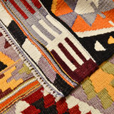5x7 bold colorful kilim rug, 155x220cm