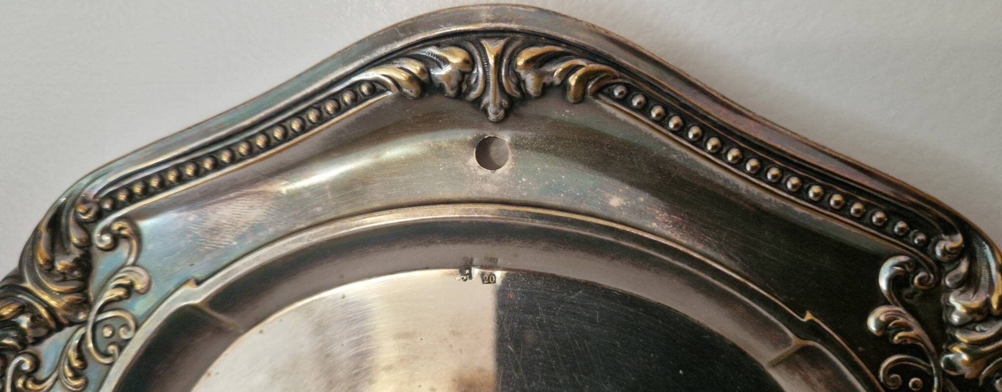 I031 Antique silver-plated crumb scoop – Louis XV style, circa 1900