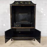 Vintage Chinese pagoda cabinet traditional scene (bohemian)