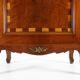 Antique wooden cabinet with inlay and bronze decorations, France ca. 1860
