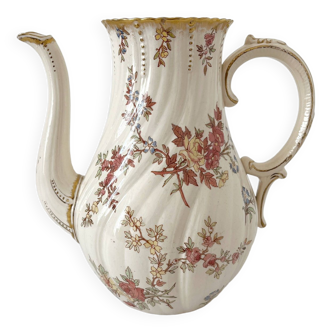 Cafetière verseuse en terre de fer Louis XV Sarreguemines