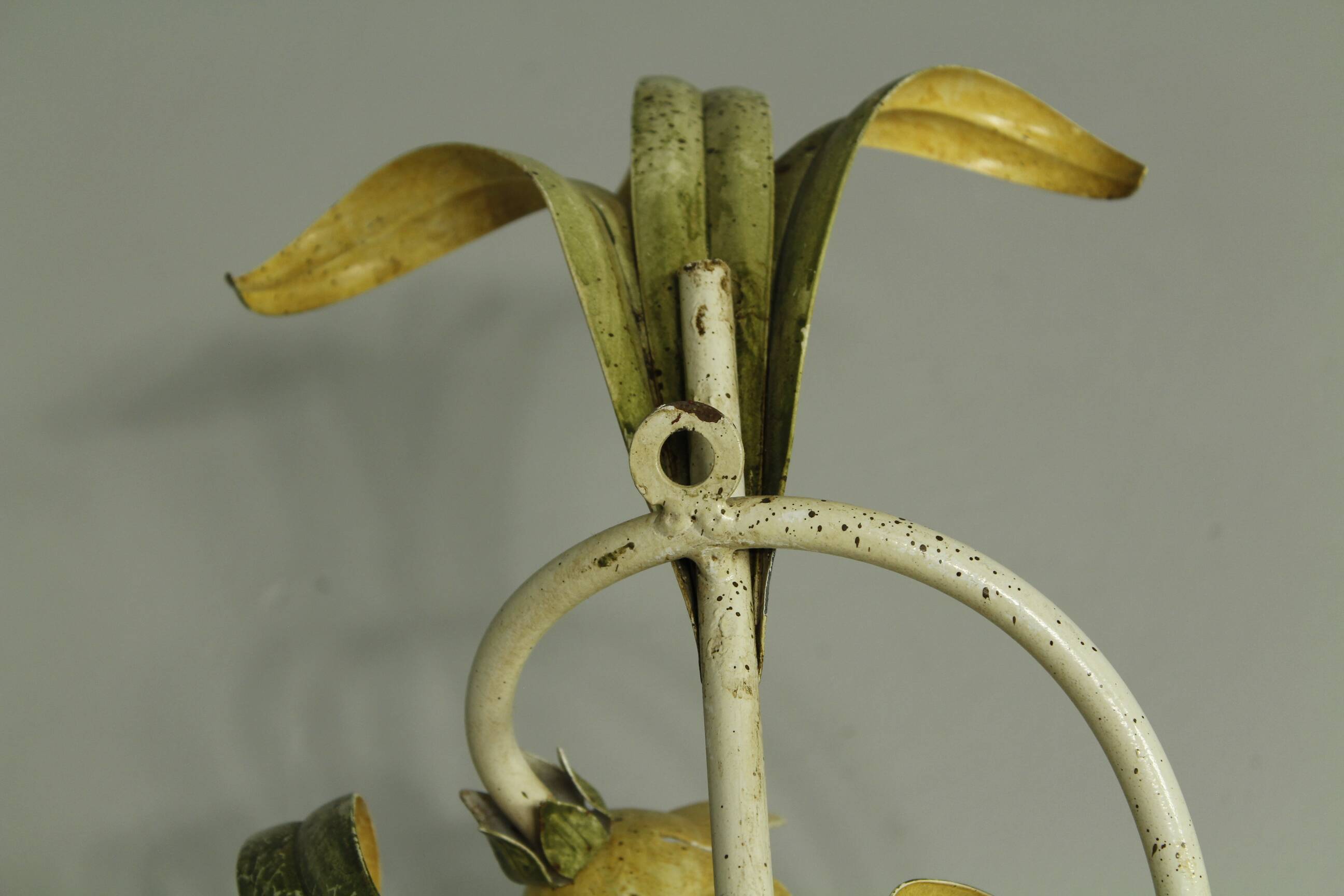 Set of 10 Wall Lights from colored hand crafted iron and Murano glass