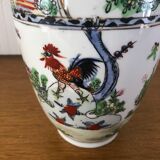 Chinese porcelain vase floral motifs and roosters 26,5cm