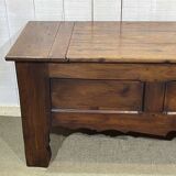 Oak and chestnut storage bench from the late 19th century