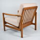Scandinavian armchair Bączyk, polish icon, restored, powder pink, teak