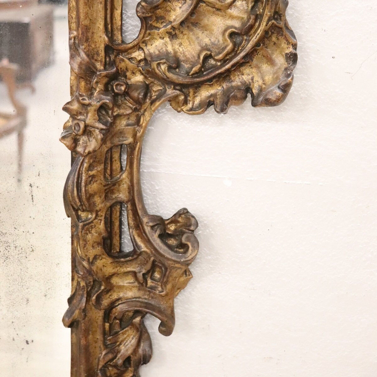 Antique Large Wall Mirror, Italy Late 19th Century