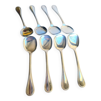 8 Christofle ice cream spoons, Perles model