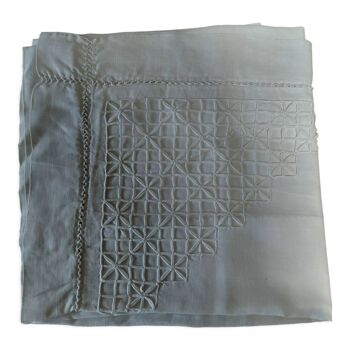 Old linen pillowcase late days closing buttons 75 X 75 cm