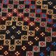 Tapis Kilim tribal bleu et bordeaux