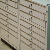 Set of 2 industrial German medical chests with drawers by Baisch, 1950s