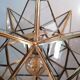 Ceiling light suspended Geometric Star Moravian Star frosted glass