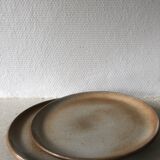 Set of flat plates, marsh stoneware