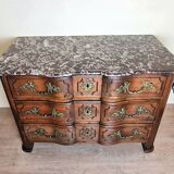 Commode Arbalette époque Louis XIV en noyer massif vers 1700