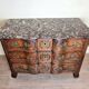 Louis XIV period Arbalette chest of drawers in solid walnut circa 1700