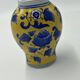 Yellow Chinese vase with blue patterns, 19th century