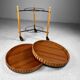 Mid-century wooden bar trolley