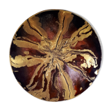Unique turntable in epoxy resin of 27cm, Artisanal Creation of Nico-M
