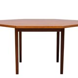 Teak octangle shaped dining table 1960s