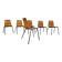 Suite de 6 Chaises Pierre Guariche modèle Papyrus Édition Steiner 1950