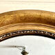 Grand miroir ovale ancien doré – époque Louis-Philippe (vers 1840-1860