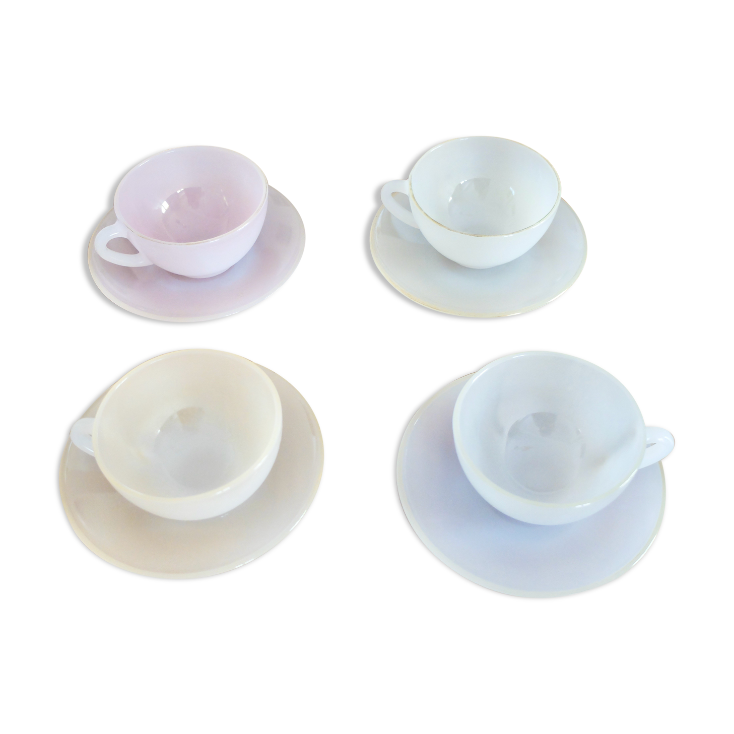 Lot de 4 tasses Arcopal pastel