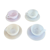 Lot de 4 tasses Arcopal pastel