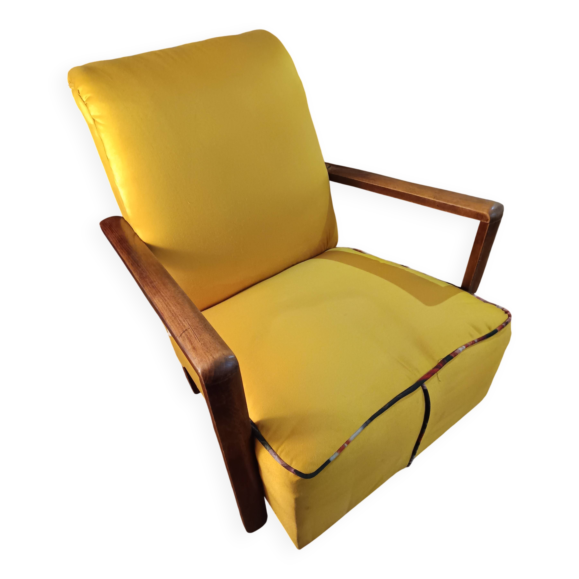 fauteuil bas vintage des années 1940