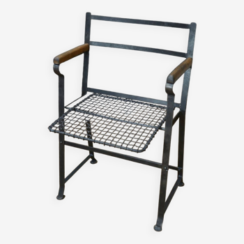 Folding mesh metal chair with folding backrest 1950